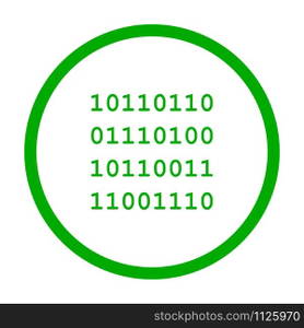 Binary code and circle