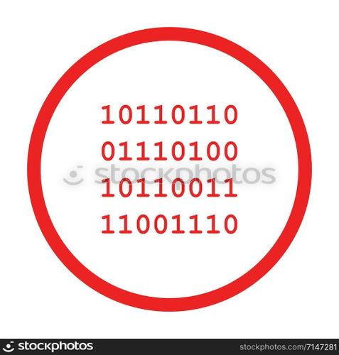 Binary code and circle