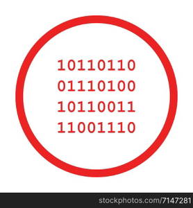 Binary code and circle