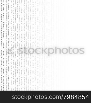 Binary Code Background. Concept Binary Code Numbers. Algorithm Binary, Data Code, Decryption and Encoding.