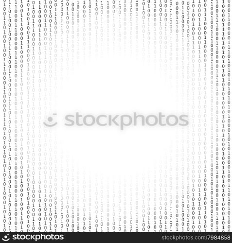 Binary Code Background. Concept Binary Code Numbers. Algorithm Binary, Data Code, Decryption and Encoding.