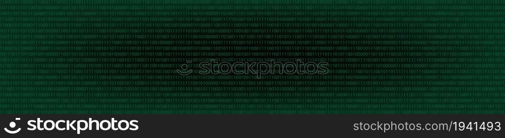 Binary code background. Green and black computer matrix seamles vector 