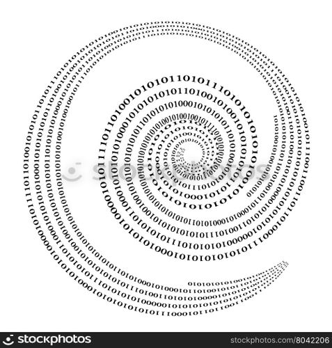 Binary Code Background. Numbers Concept. Algorithm, Data Code, Decryption and Encoding