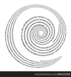 Binary Code Background. Numbers Concept. Algorithm, Data Code, Decryption and Encoding