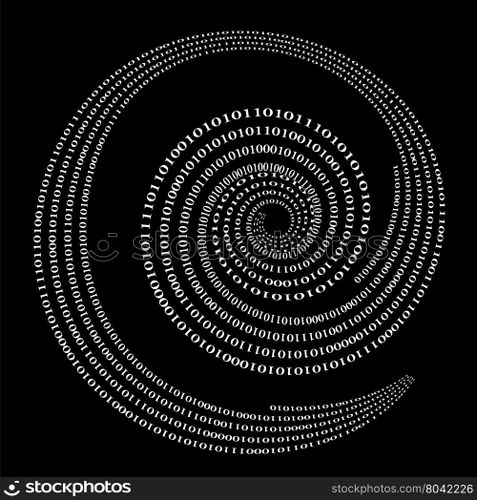 Binary Code Background. Numbers Concept. Algorithm, Data Code, Decryption and Encoding