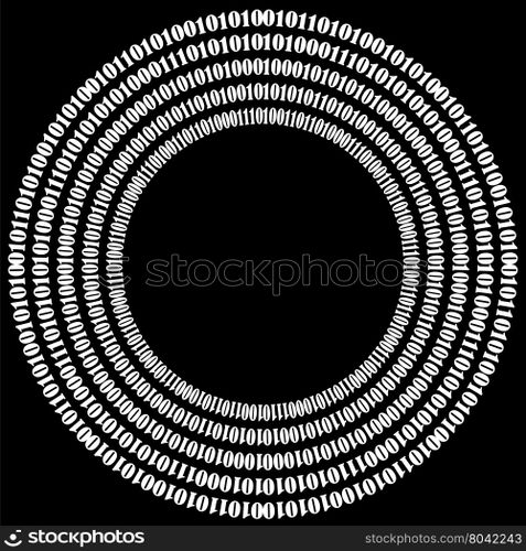 Binary Code Background. Numbers Concept. Algorithm, Data Code, Decryption and Encoding