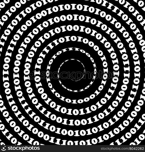 Binary Code Background. Numbers Concept. Algorithm, Data Code, Decryption and Encoding