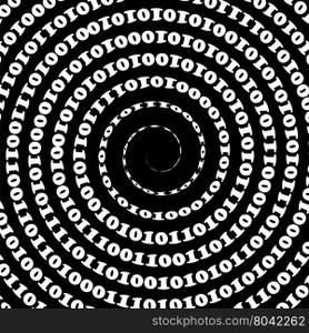 Binary Code Background. Numbers Concept. Algorithm, Data Code, Decryption and Encoding