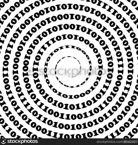 Binary Code Background. Numbers Concept. Algorithm, Data Code, Decryption and Encoding