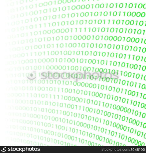Binary Code Background. Numbers Concept. Algorithm, Data Code, Decryption and Encoding
