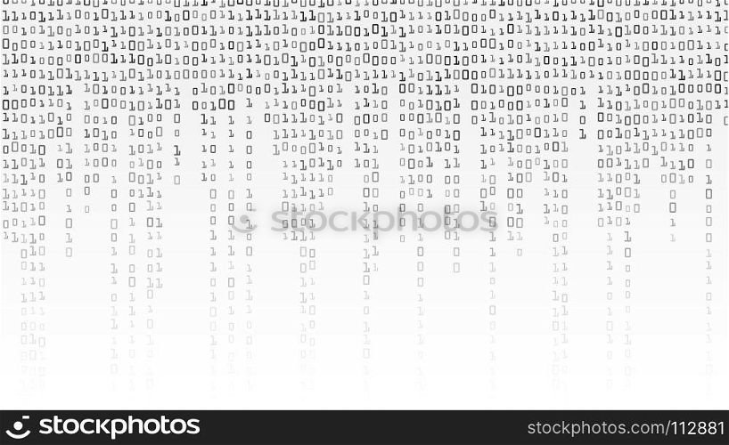 Binary Code Background Vector. Binary Code Background Vector. Black And White Background With Digits