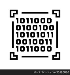 binary code big data line icon vector. binary code big data sign. isolated contour symbol black illustration. binary code big data line icon vector illustration
