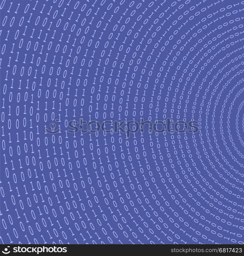 Binary Code Blue Background.. Binary Code Blue Background. Concept Numbers. Algorithm Decryption and Encoding.