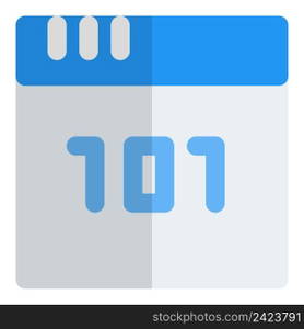 Binary code, computer numbering system.