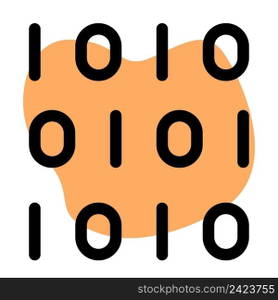 Binary code, digital transformation concept.