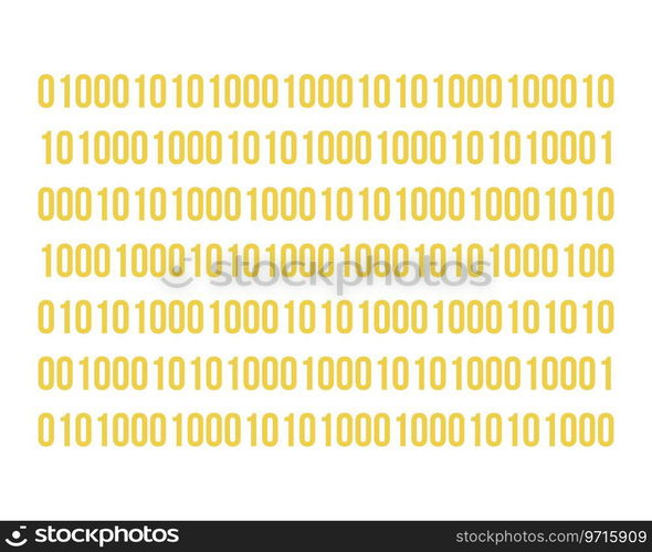 Binary code flat line color isolated vector object. Hacking. Editable clip art image on white background. Simple outline cartoon spot illustration for web design. Binary code flat line color isolated vector object