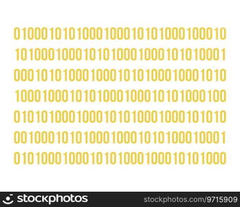 Binary code flat line color isolated vector object. Hacking. Editable clip art image on white background. Simple outline cartoon spot illustration for web design. Binary code flat line color isolated vector object