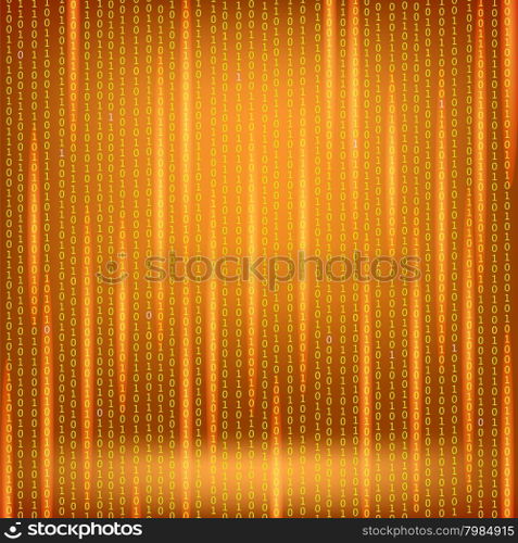 Binary Code Red Background. Concept Binary Code Numbers. Algorithm Binary, Data Code, Decryption and Encoding.