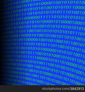 Binary Computer Code Isolared on Blue Background.. Binary Computer Code