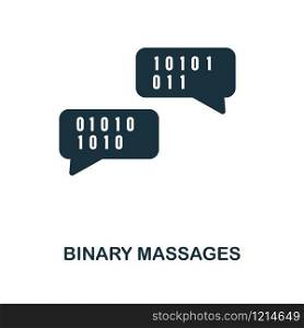 Binary Massages icon. Monochrome style design from machine learning collection. UX and UI. Pixel perfect binary massages icon. For web design, apps, software, printing usage.. Binary Massages icon. Monochrome style design from machine learning icon collection. UI and UX. Pixel perfect binary massages icon. For web design, apps, software, print usage.