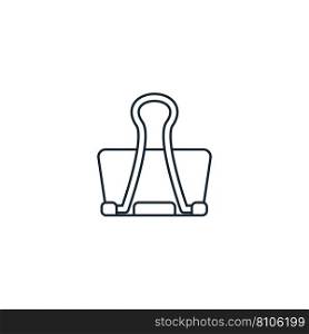 Binder clip creative icon from stationery icons Vector Image