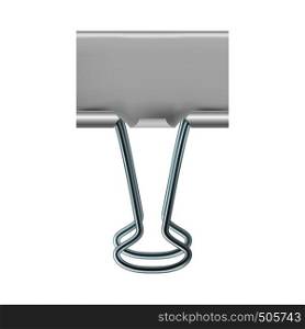Binder clip icon in realistic style on a white background. Binder clip icon, realistic style