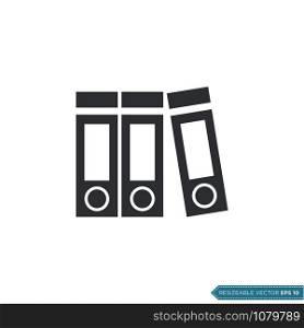 Binder, Library, File Document Icon Vector Template Illustration Design