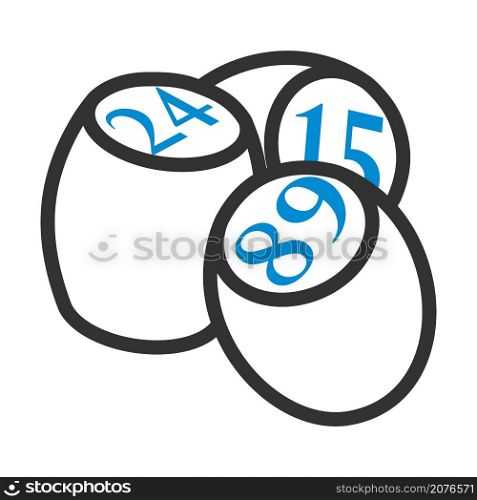 Bingo Kegs Icon. Editable Bold Outline With Color Fill Design. Vector Illustration.