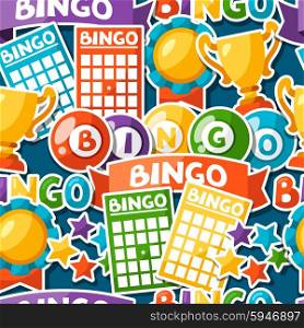 Bingo or lottery game seamless pattern with balls and cards. Bingo or lottery game seamless pattern with balls and cards.