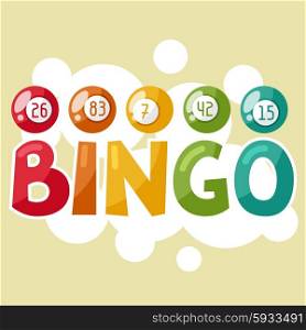 Bingo or lottery retro game illustration with balls. Bingo or lottery retro game illustration with balls.