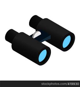 Binoculars 3d isometric icon isolated on a white background. Binoculars 3d isometric icon