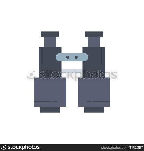 binoculars, find, search, explore, camping Flat Color Icon Vector