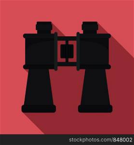 Binoculars icon. Flat illustration of binoculars vector icon for web design. Binoculars icon, flat style