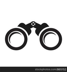binoculars icon on white, stock vector illustration