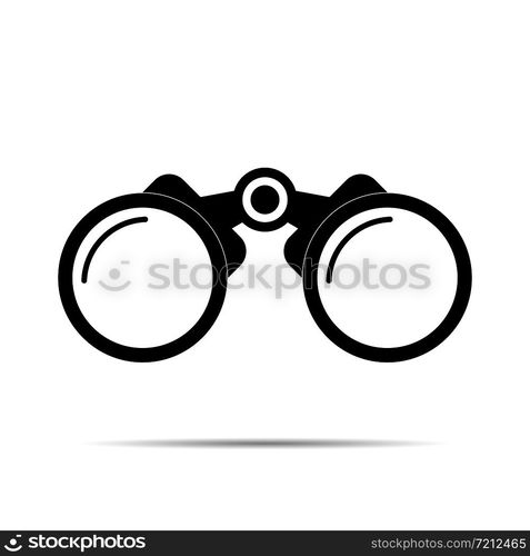 Binoculars icon symbol with shadow. Vector eps10