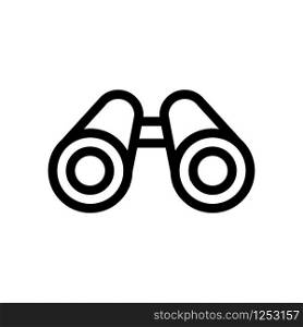 binoculars icon vector. Thin line sign. Isolated contour symbol illustration. binoculars icon vector. Isolated contour symbol illustration