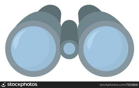 Binoculars, illustration, vector on white background.