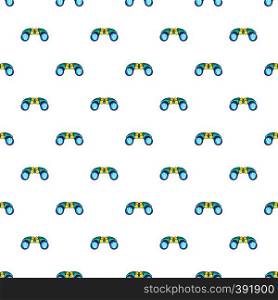 Binoculars pattern. Cartoon illustration of binoculars vector pattern for web. Binoculars pattern, cartoon style