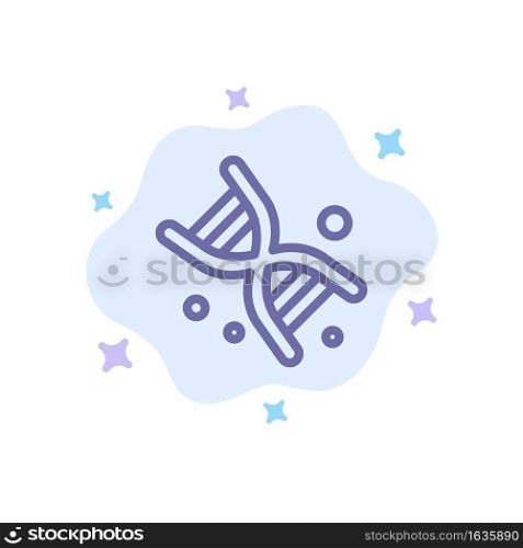 Bio, Dna, Genetics, Technology Blue Icon on Abstract Cloud Background