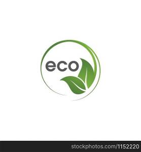 Bio eco Tree leaf ecology nature element vector