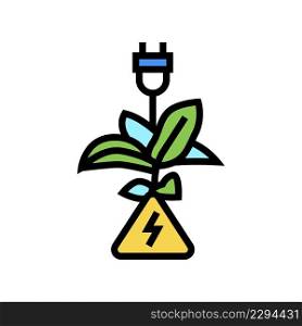 bio electricity color icon vector. bio electricity sign. isolated symbol illustration. bio electricity color icon vector illustration