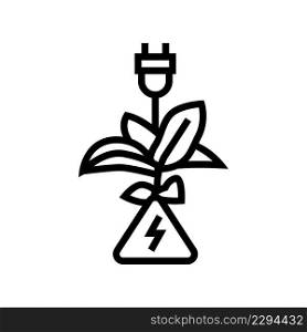 bio electricity line icon vector. bio electricity sign. isolated contour symbol black illustration. bio electricity line icon vector illustration