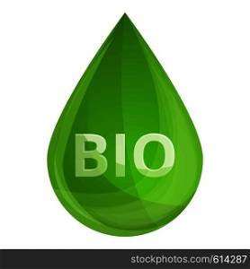 Bio fuel drop icon. Cartoon of bio fuel drop vector icon for web design isolated on white background. Bio fuel drop icon, cartoon style