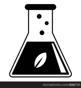 Bio fuel flask icon. Simple illustration of bio fuel flask vector icon for web design isolated on white background. Bio fuel flask icon, simple style