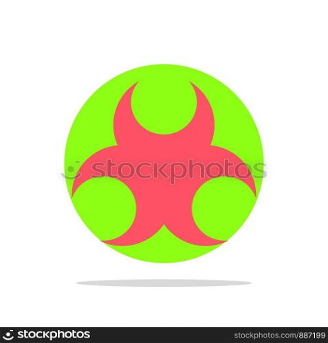 Bio, Hazard, Sign, Science Abstract Circle Background Flat color Icon