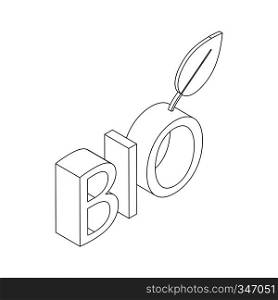 Bio icon in isometric 3d style on a white background. Bio icon, isometric 3d styl