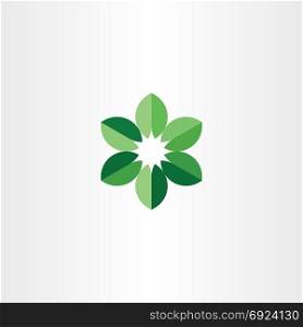 bio leaves circle logo green icon