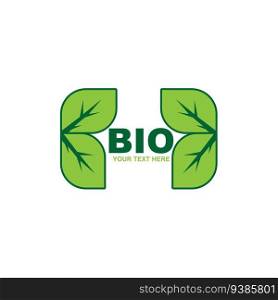 Bio logo design vector template illustration