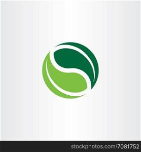 bio logo element green leaves icon