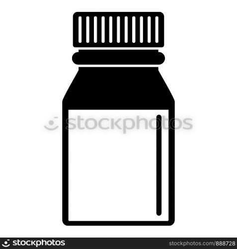 Bio pill jar icon. Simple illustration of bio pill jar vector icon for web design isolated on white background. Bio pill jar icon, simple style